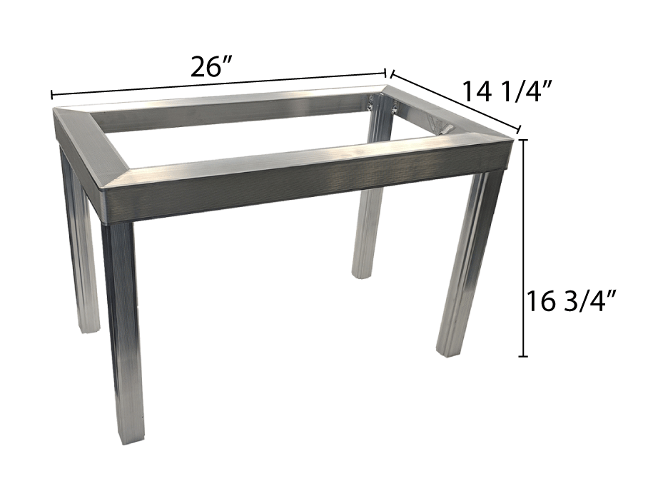 Comfort Temps Aluminum Ground Bracket Support 14 1/4'' x 26'' with Dimensions Indicated for 9K, 12K, 18K, and 24K BTU Mini Split Outdoor Units
