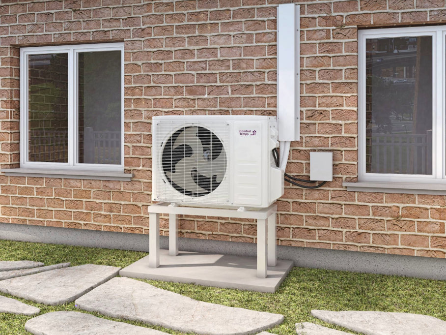 Comfort Temps Aluminum Ground Bracket Support 14 1/4'' x 26'' for 9K, 12K, 18K, and 24K BTU Mini Split Outdoor Units Installed in Outdoor Environment