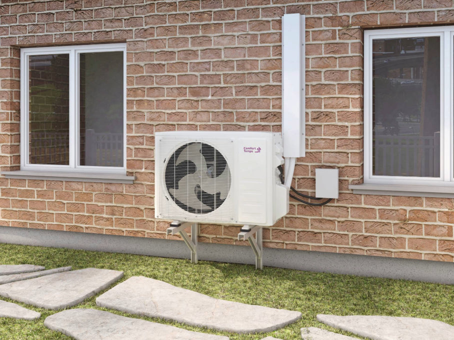 Comfort Temps Aluminum Wall Brackets 24x16 for 9K and 12K BTU Mini Split Outdoor Units Installed in Outdoor Environment