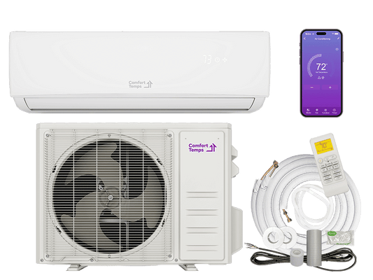 Comfort Temps Elite Series 20 SEER SEER2 Heat Pump with Installation Kit for Mini Split Systems