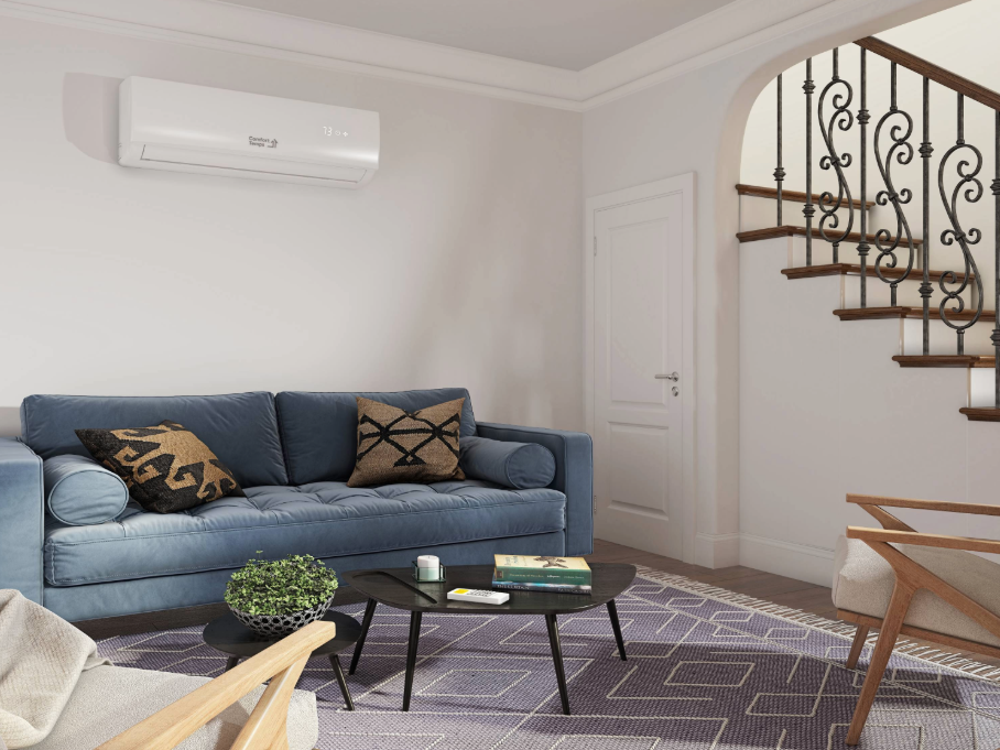 Comfort Temps Elite Series 20 SEER SEER2 Mini Split Heat Pump Installed in Living Room