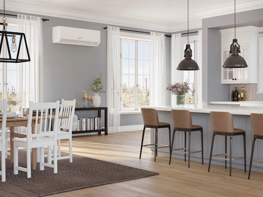 Comfort Temps Pro Series 24 SEER SEER2 Mini Split Heat Pump with Energy Star Installed in Kitchen