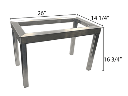 Comfort Temps Aluminum Ground Bracket Support 14 1/4'' x 26'' with Dimensions Indicated for 9K, 12K, 18K, and 24K BTU Mini Split Outdoor Units
