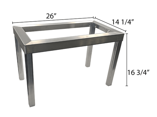 Comfort Temps Aluminum Ground Bracket Support 14 1/4'' x 26'' with Dimensions Indicated for 9K, 12K, 18K, and 24K BTU Mini Split Outdoor Units