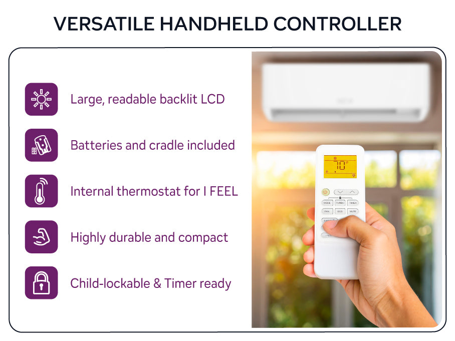 Comfort Temps Ductless Mini Split Heat Pump Remote Control - Convenient and Easy to Use